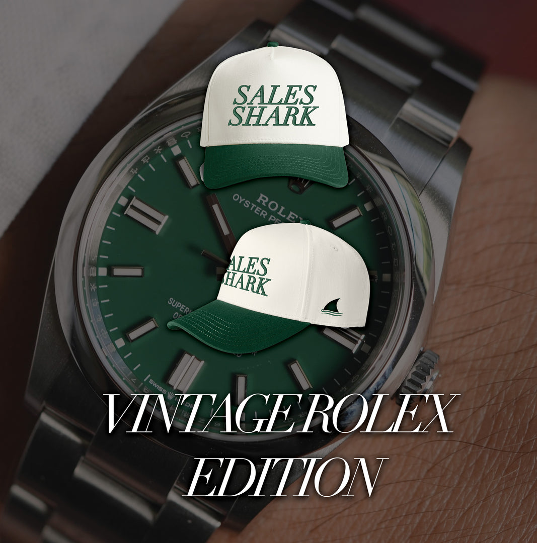 Vintage Rolex Edition Sales Shark Curved Brim Snapback